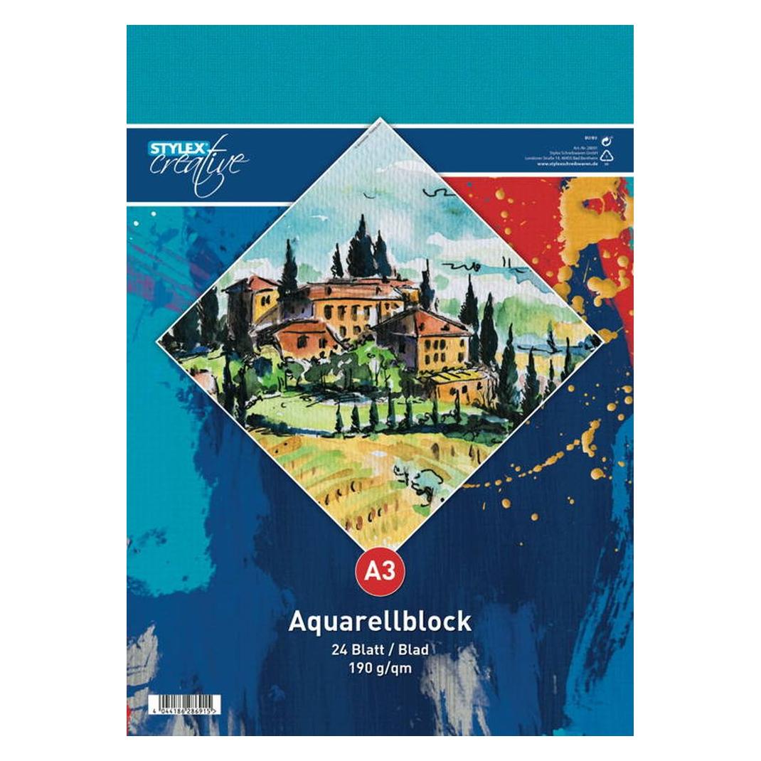Stylex Aquarellblock (A3, Blanko, Weicher Einband) (ST28691)