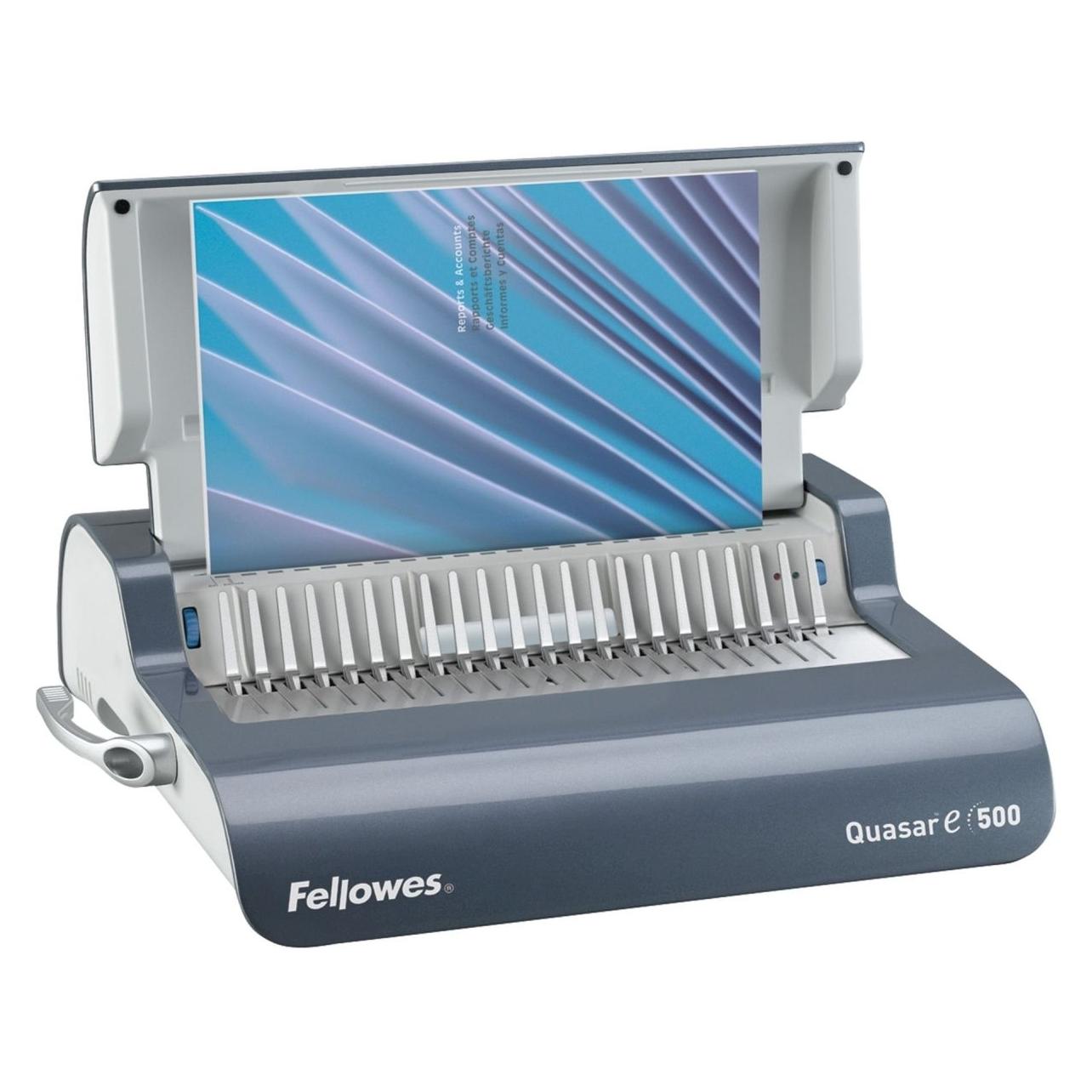 Fellowes Quasar-E 500, Elektrisches Plastikbindegerät (Plastikkammbindung) (5620901)