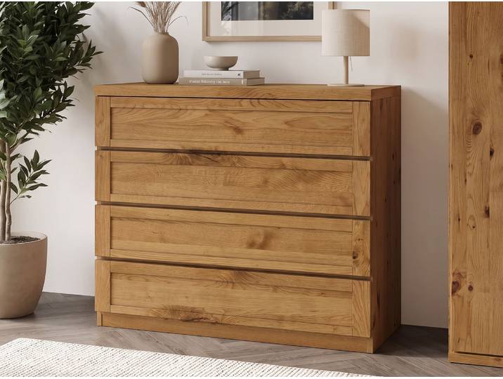 Wildeichenkommode „Susanne“ 100 cm Massivholz Wildeiche