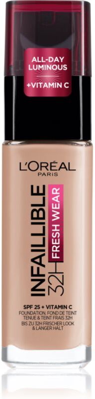 L’Oréal Paris Infaillible 32H Fresh Wear langlebiges Flüssig Make-up Farbton 20 IVORY 30 ml
