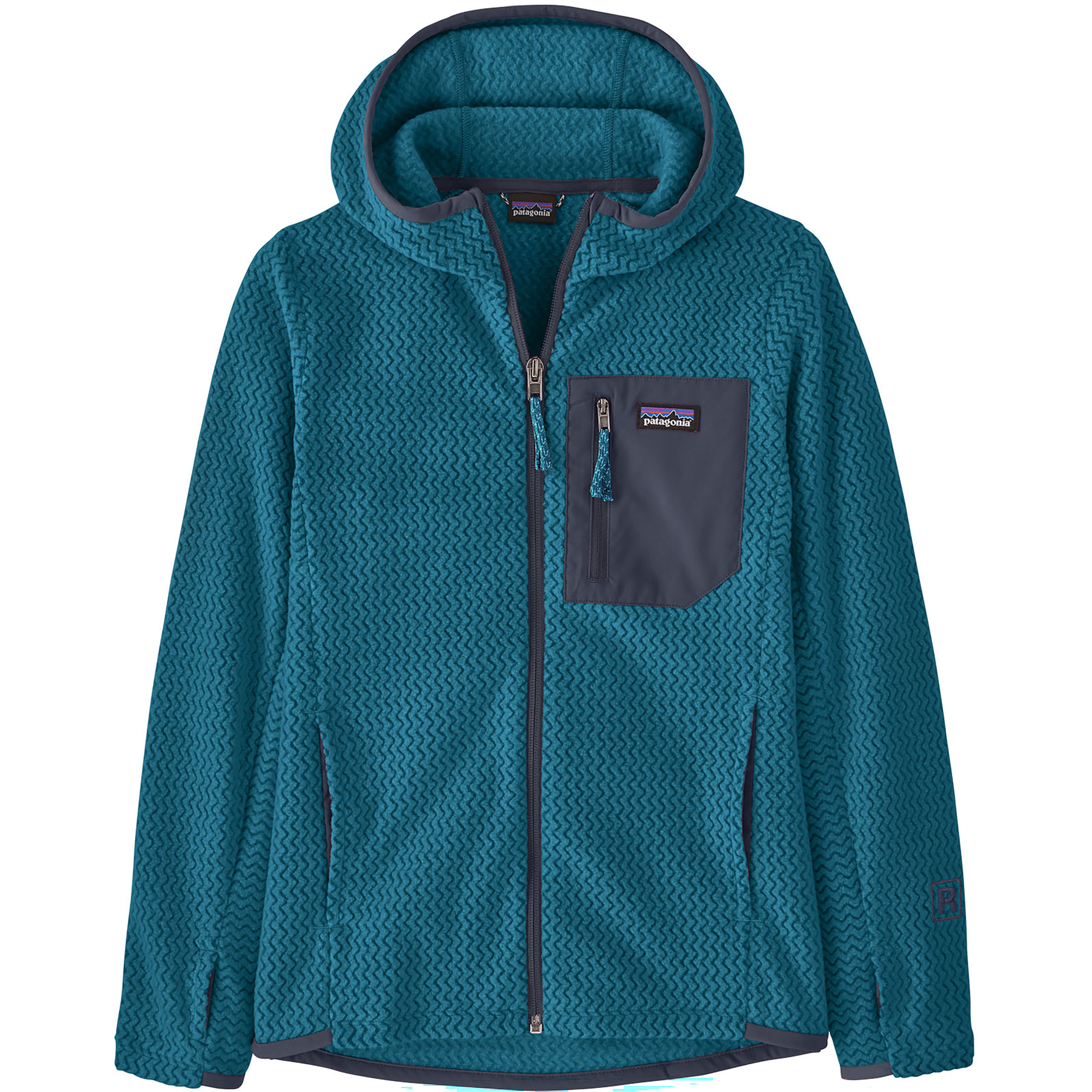 Patagonia R1 Air Kinder Fleecejacke blau Größe 118 Trekking Atmungsaktiv