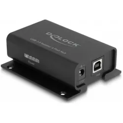 Delock Hub (USB-B, 4 Ports), Dockingstation + USB Hub, Schwarz