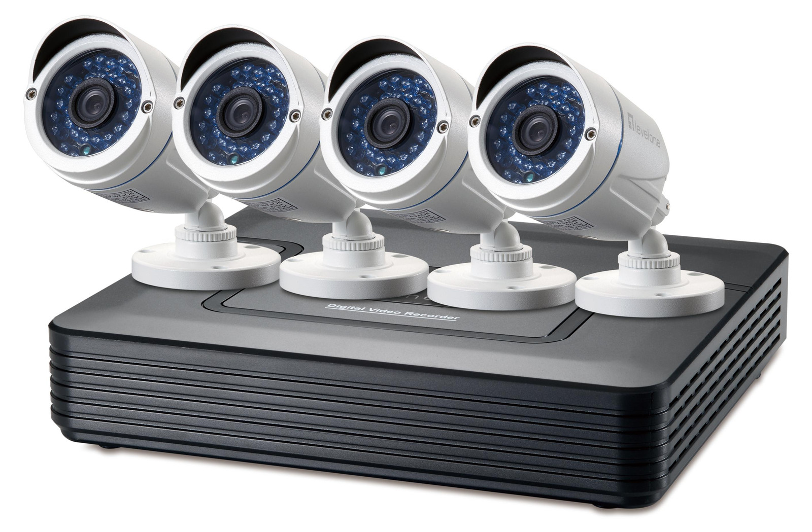 Level One DSK-8001 CCTV 8-kanaals systeem met H.265 en 4 camera's