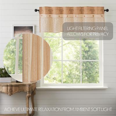 VHC Brands Muslin Ruffled Valance