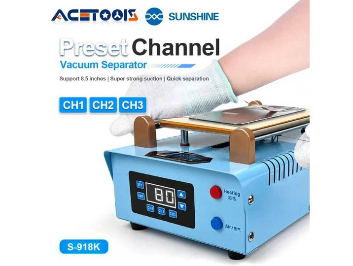 SUNSHINE S-918K 8.5 pouces 110 V-220 V LCD séparateur sous vide Machine téléphone portable affichage verre suppression LCD écran réparation séparateur