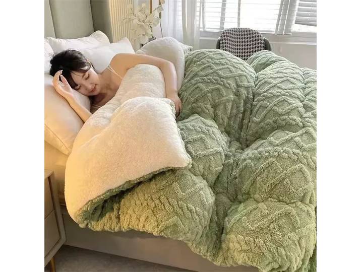 Couverture chaude d'hiver Super épaisse pour lit, agneau artificiel, cachemire pondéré, douce et confortable, couette chaude, nouvelle collection
