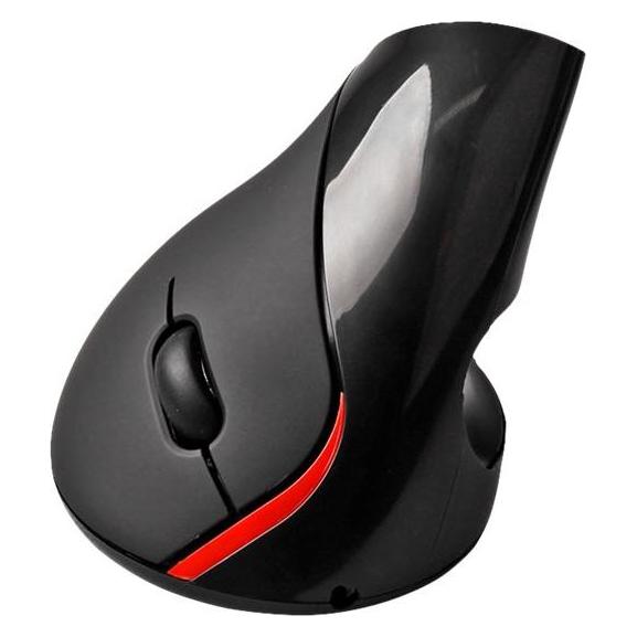 Exertis Connect Ergonomische vertikale Maus, für Rechtshänder, USB, schwarz sehr leichte und kompakte vertical Maus (Kabelgebunden) (225124)