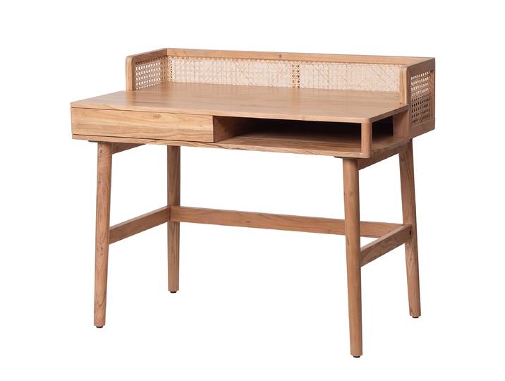 Massiver Schreibtisch SIVARA 105 x 85 x 62cm Braun