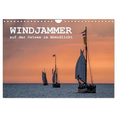 Windjammer auf der Ostsee im Abendlicht (Wandkalender 2026 DIN A4 quer), CALVENDO Monatskalender