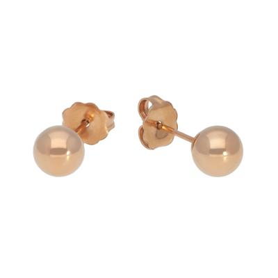 Paar Ohrstecker VIVANCE "Kugel", rosa (roségold 585), Ohrringe, Damen, Roségold 585