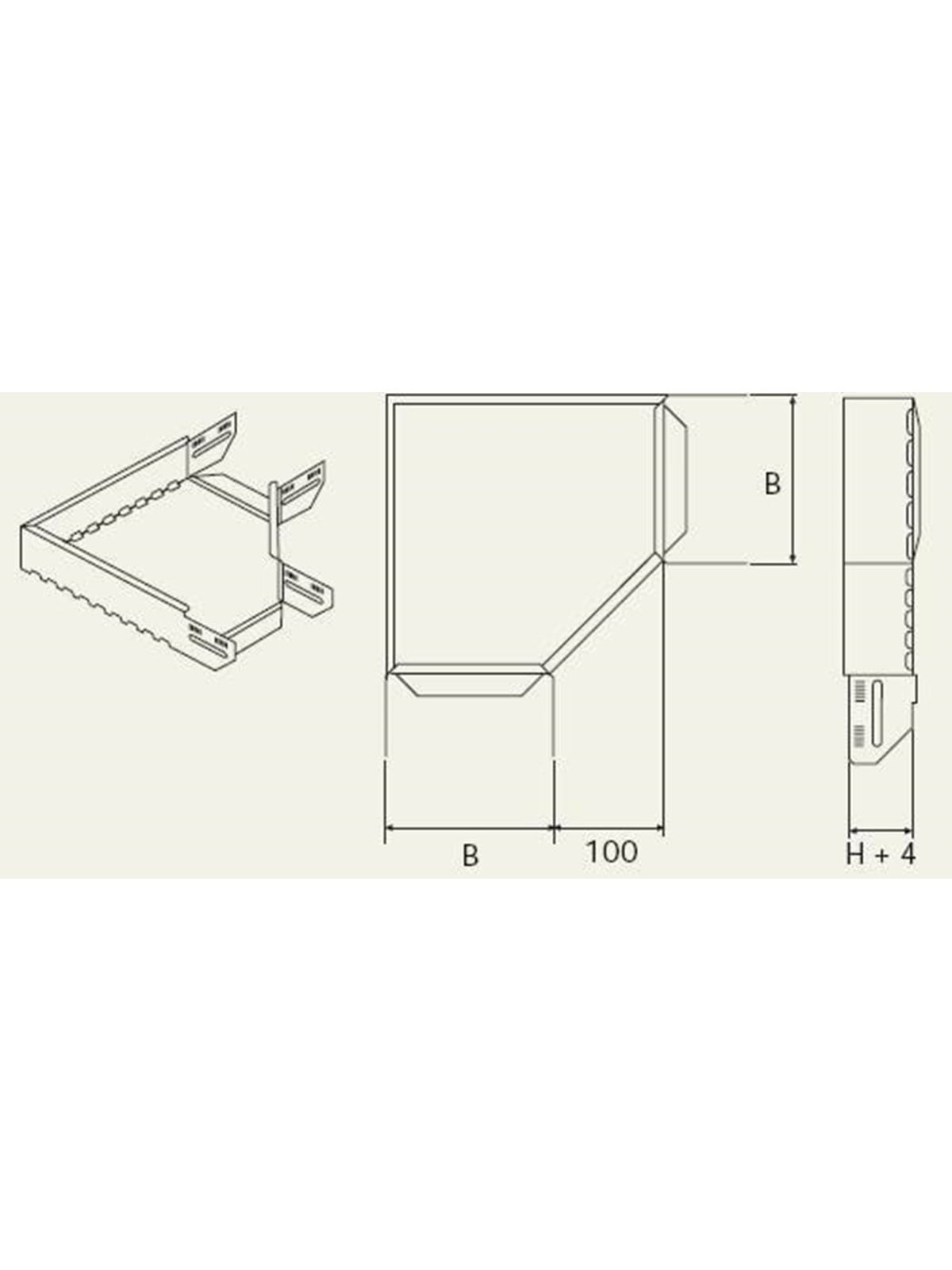 Wibe Corner piece 90 100mm