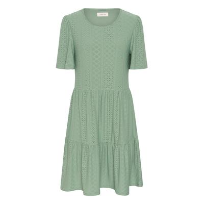 Jerseykleid CREAM "Damen Jerseykleid CRMianna", Damen, Gr. L, N-Gr, grün (grün milieu), Obermaterial: 95% Polyester PES. 5% Elasthan EL., Kleider Jerseykleid