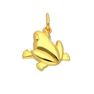 Kettenanhänger ADELIA´S "Anhänger Frosch 333 Gold ( 8K )", gold, Schmuckanhänger, Mädchen, Gold, Kettenanhänger, Goldanhänger Frosch