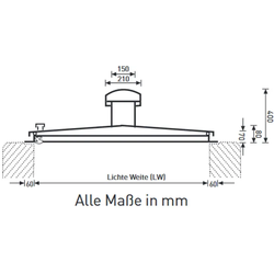 Zarges Brunnenabdeckung in eckiger Form aus Edelstahl ohne Isolierung 1200 mm x 1200 mm