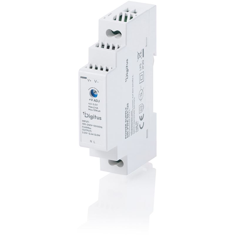 DIGITUS 5V/2.4A/12W STEP POWER SUPPLY ENCLOSED TYPE IDEAL FOR SENSORS