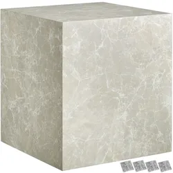 tectake Couchtisch Lasley, Belastbarkeit 45 kg - 45 x 45 x 50 cm Travertin Optik