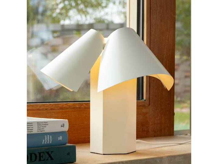 Beln Tischlampe, weiß, Metall, Höhe 30 cm - &Klevering - Schlafzimmer - Design