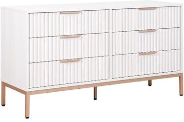 SAFAVIEH Lylia 58.9-Inch Metal Drawer Dresser, Modern
