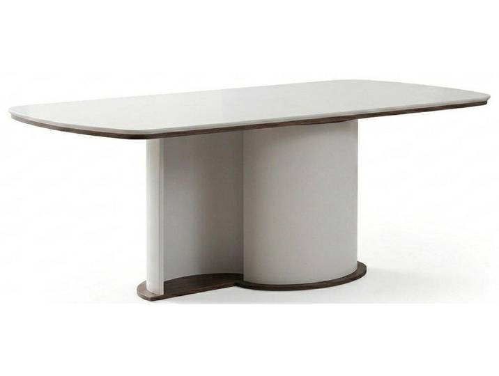 JVmoebel Säulen-Esstisch Moderner Weißer Esstisch Großer Rechteckiger Küchen Tisch Elegantes
