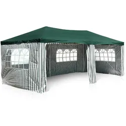 VCM, Pavillon, Pavillon Partyzelt grün 3x6m PE 110g/m2 Gartenzelt Festzelt Eventzelt Marktzelt (600 cm, 300 cm)