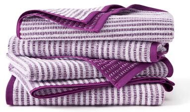 "TOWN & COUNTRY PLAY 4-Piece Striped Reversible Terry Brights Bath Towel Set - 30""x58"""
