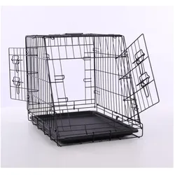 Nordic Paws Sloping Wire cage black, M 77,5x48,5x55,5cm - (540058528018) (Hund, Faltbar), Tiertransport
