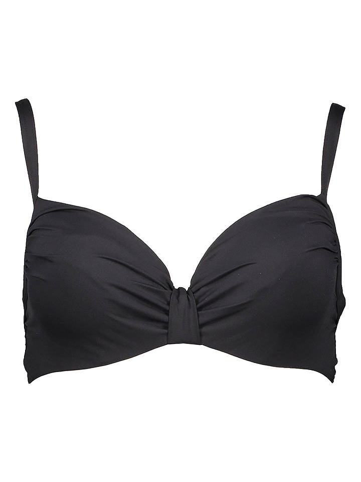 LASCANA Bikini-Oberteil in Schwarz - 40G-Cup