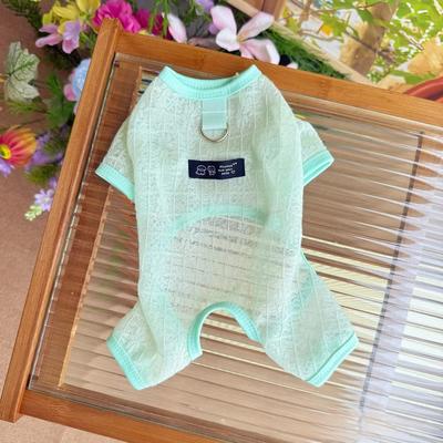 Uplift Essentials Breezy Mesh Sun Protection Jumpsuit Cooling Four Legged Summer Puppy Clothes green xl