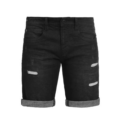 Jeansshorts INDICODE "Jeansshorts IDHallow", Herren, Gr. L, N-Gr, schwarz, Obermaterial: 98% Baumwolle CO. 2% Elasthan EL., Jeans Jeansshorts