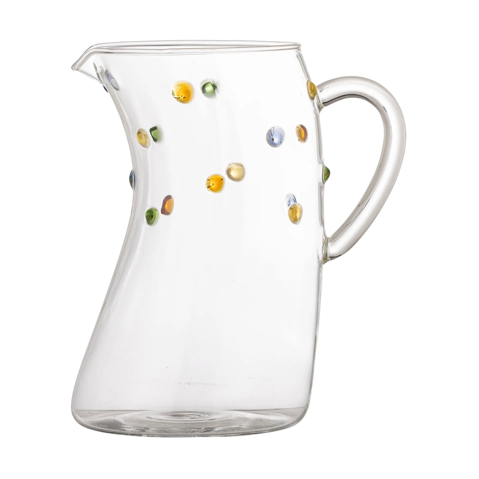 Bloomingville Thalia waterkaraf van glas, 1,3 l, transparant, geel en groen