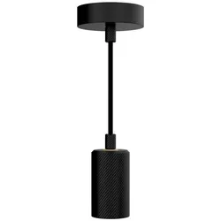 Deko-Light Segula E27 Fassung für Design-Bulb schwarz 2m Stoffkabel & Baldachin