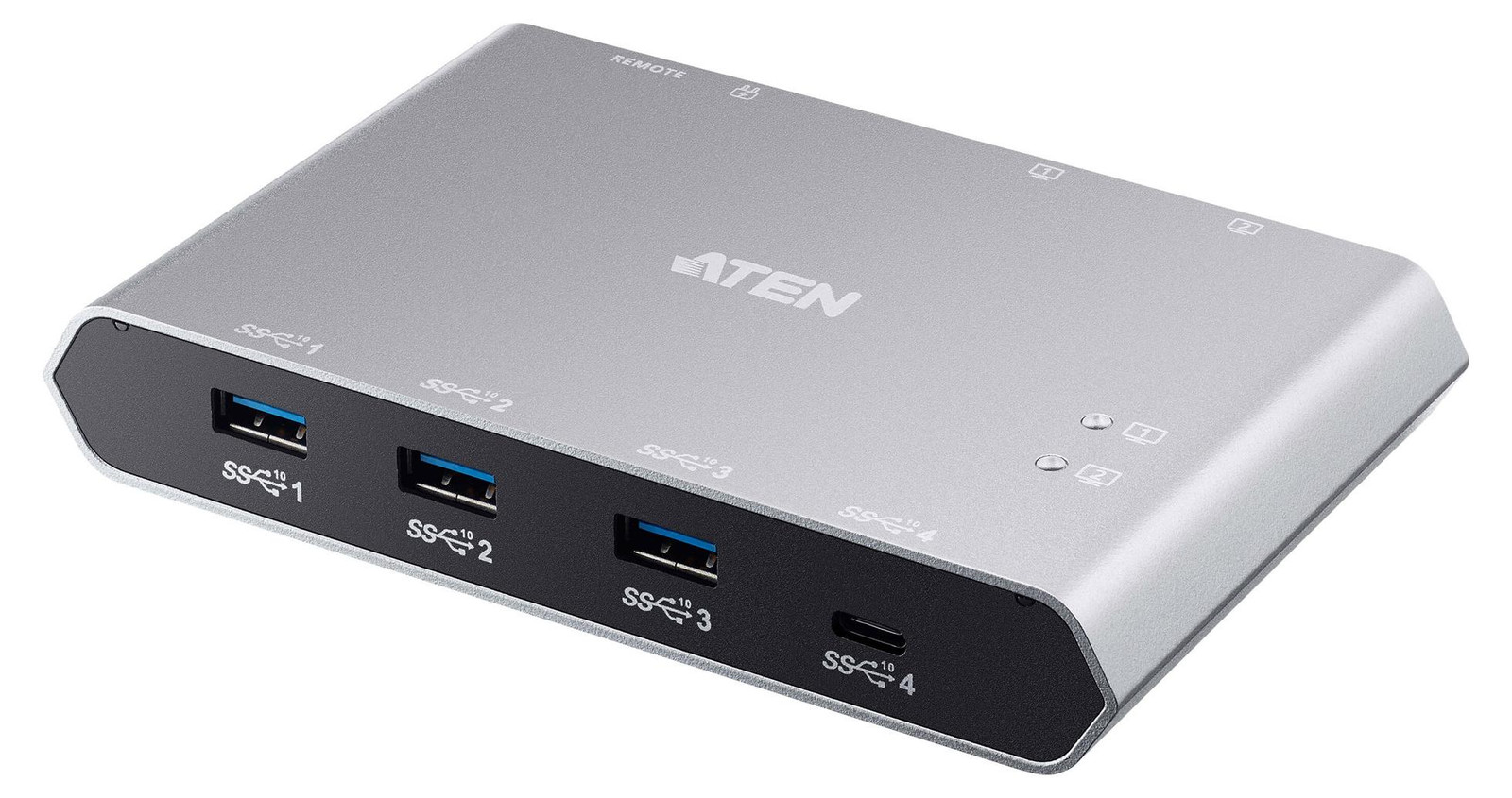 ATEN US3342 USB 3.2 USB-C Gen 2 switch met 2 poorten en stroomvoorziening