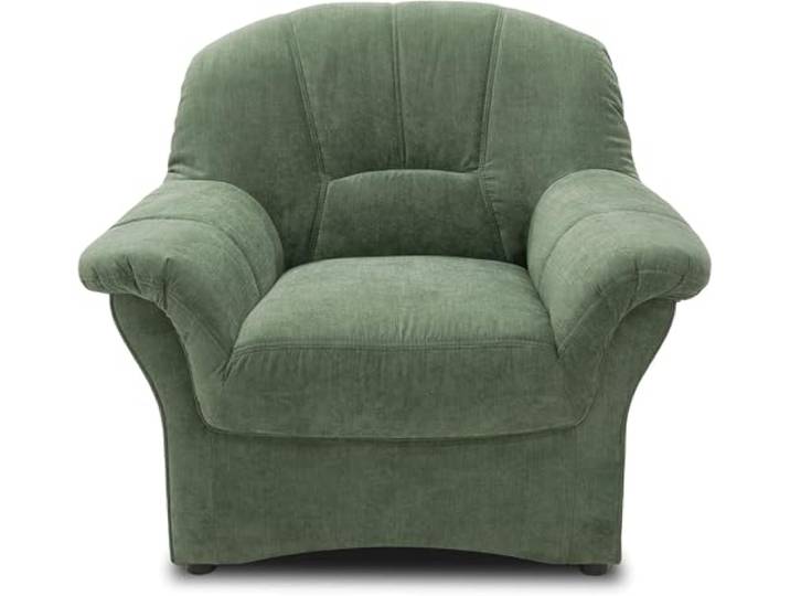 DOMO. collection Polstersessel Bahia FK, Federkern, grün Sessel mit Federkern für hohen Sitzkomfort im klassischen Design, 102 x 57 x 91 cm (BxTxH)