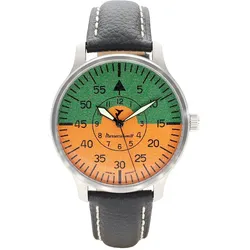 Messerschmitt ME-3H271-LB Herren-Fliegeruhr Quarz Orange/Grün