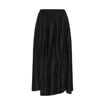 Midirock KAFFE "Damen Rock KAgabriella", Damen, Gr. 44, schwarz deep, Röcke