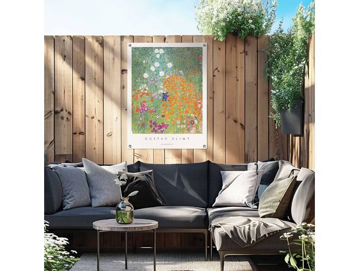 Poster extérieur Gustav Klimt jardin PVC Multicolore/Multicolore 60 x 80 x 0cm