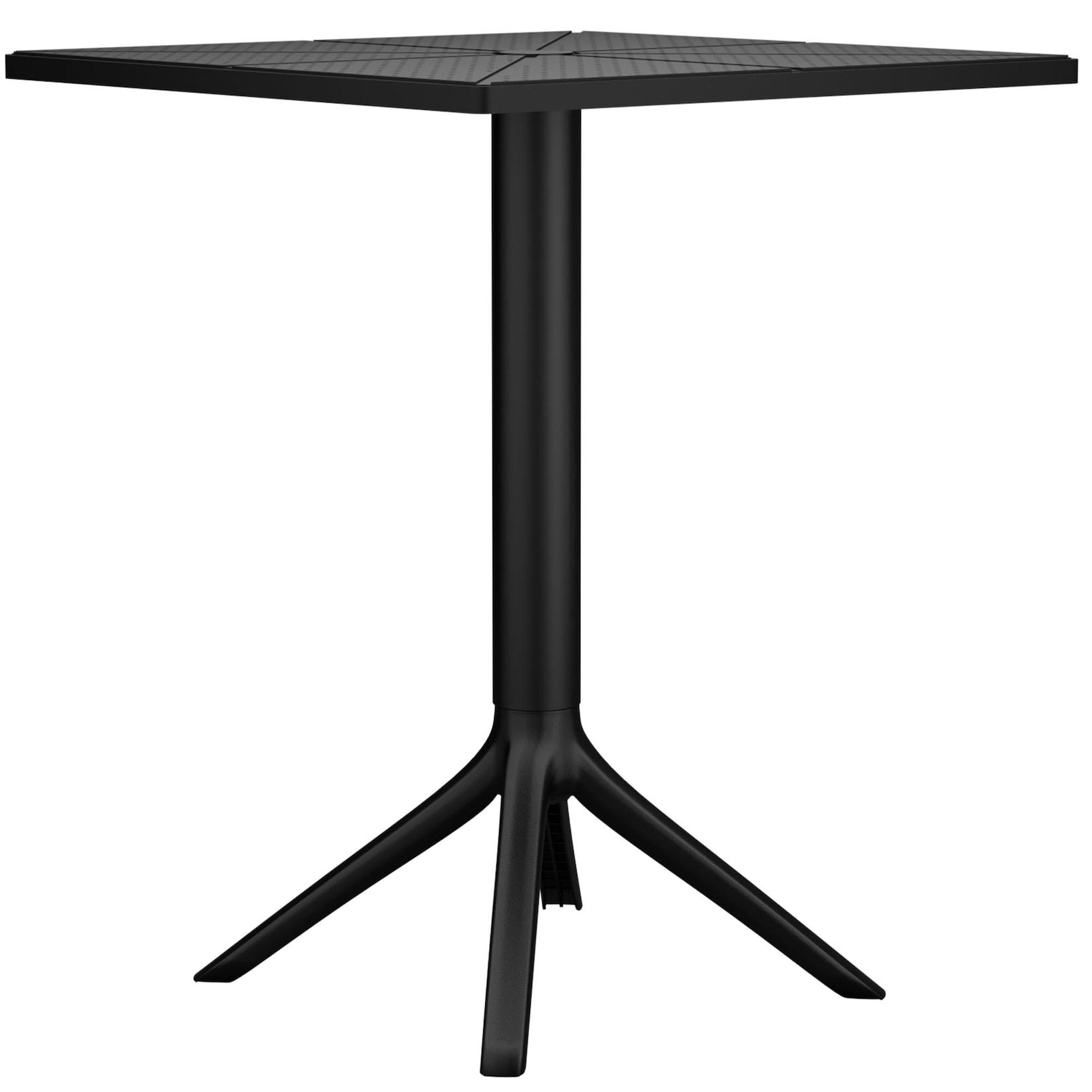 CLP Tisch Nuvela 60 x 60 cm Wetterfester Gartentisch mit UV-beständiger Oberfläche Eckiger Balkontisch aus Polypropylen