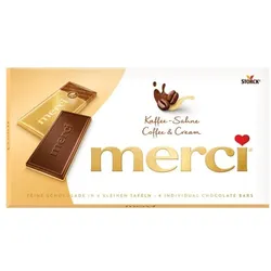 Merci Tafelschokolade »Merci Kaffee-Sahne« 4 Stück