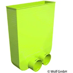 Wolf Anschlussteil für Schlauch DN75/63 Bodengitter, 90 Grad, Länge 300 mm