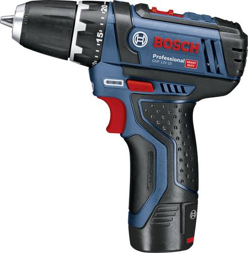 Bosch Professional GSR 12V-15 0601868109 Akku-Bohrschrauber 2Ah inkl. 2. Akku