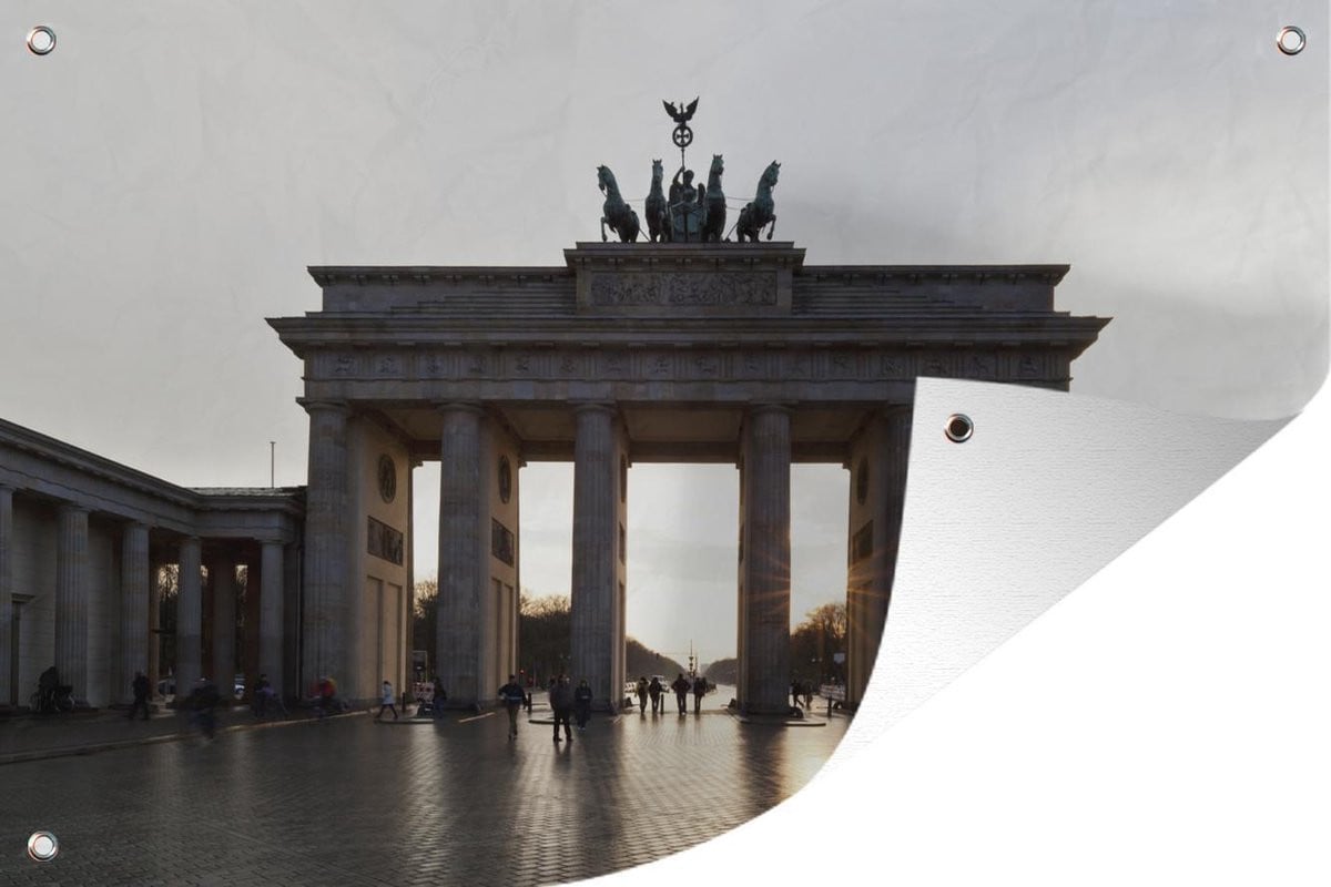 Tuindecoratie Tuinposter Brandenburger Tor in de zon, B/D/H: 120 x 80 cm