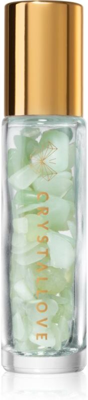 Crystallove Jade Oil Bottle roll-on with crystals refillable 10 ml