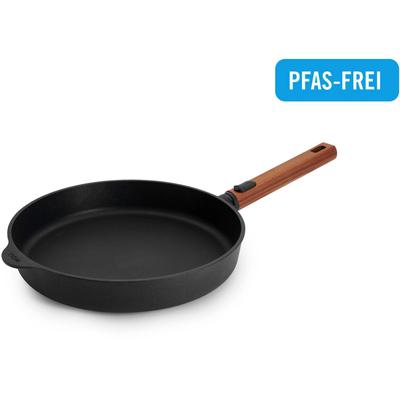 Bratpfanne WOLL "MADE IN GERMANY - Eco Logic QXR Guss-Flachpfanne", schwarz, H:5cm Ø:28cm, Pfannen, Bratpfanne, Diamond-QXR - Beschichtung
