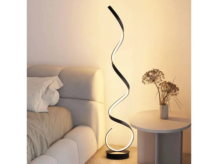 Moderne minimaliste en alliage d'aluminium spirale Led lampadaire étude chambre chevet lecture lumière salon canapé éclairage décoration