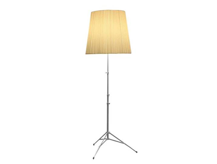 PALLUCCO lampadaire GILDA (Plissé ivoire - Aluminium naturel)