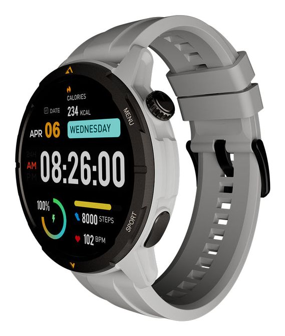 AGM Legion Smartwatch Rund (Grau, Weiß) AGM_LEG_EU001WG