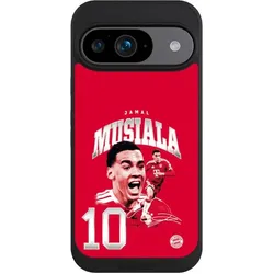 Nivocase Handyhülle für Google Pixel 9 Hülle NIVOpure Case Schwarz FC Bayern München FCB Jamal Musiala (Google Pixel 9), Smartphone Hülle, Schwarz