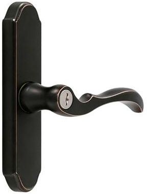 Larson M2 Mortise Handle with Key For Solid Core Doors Aged Bronze - Single Item