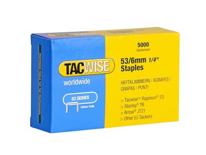 Tacwise 0331 Type 53/6 mm Verzinkte Nieten, Verpakking van 5000