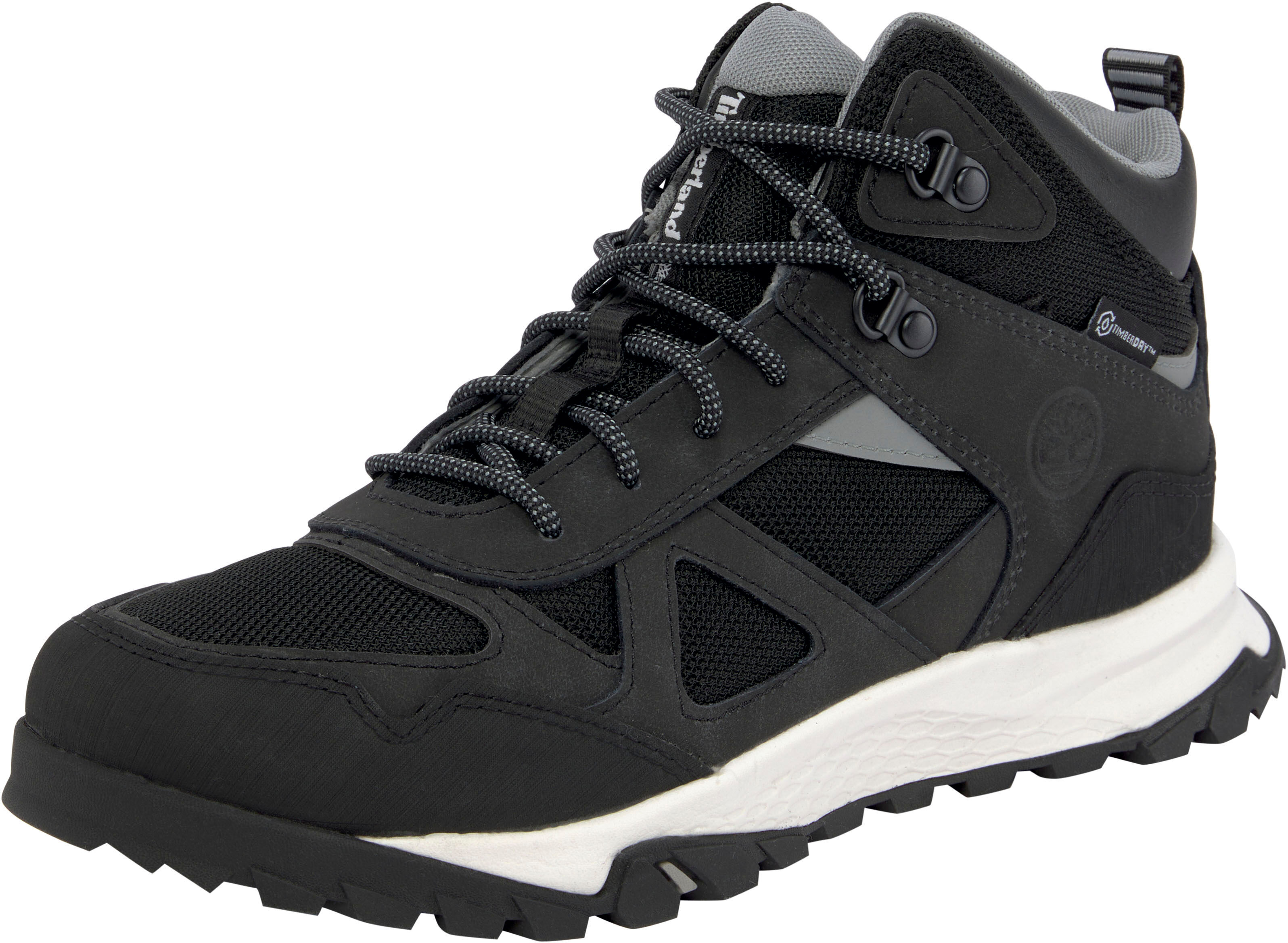 Schnürboots TIMBERLAND "Lincoln Peak Mid WP", Jungen, Gr. 39, schwarz, Leder, Schuhe Schnürboots, Winterstiefel, Schnürstiefel, Winterschuhe, wasserdicht schwarz 39